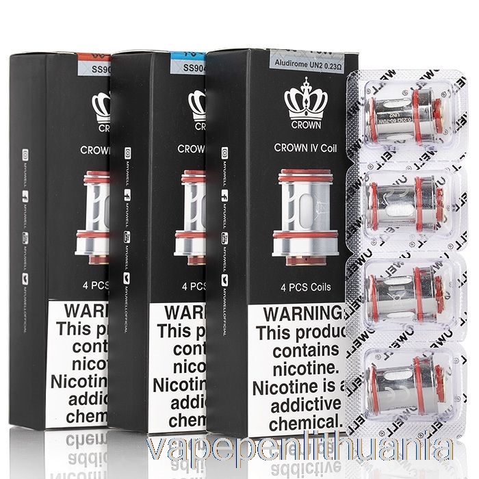 Uwell Crown 4 Pakaitiniai Ritės 0,2ohm Dvigubos Ss904l Ritės Vape Skystis